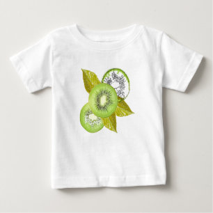 Kiwi, fruitig, groen en wit, vers, sappig, wit