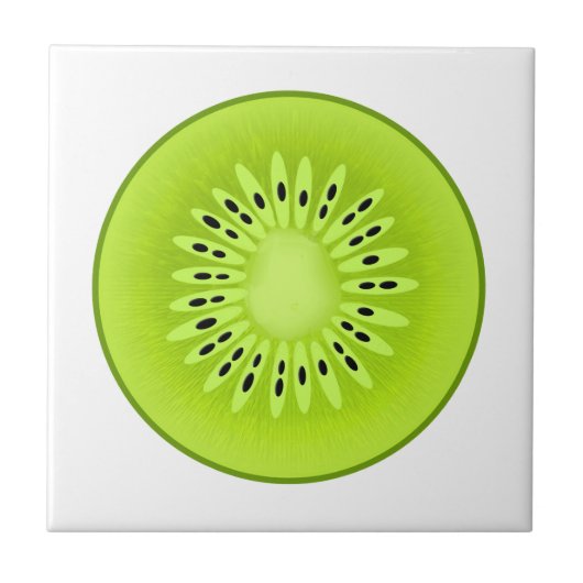 Kiwi-gestyliseerde vruchtenplak tegeltje (Voorkant)