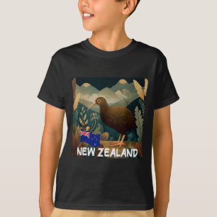 Kiwi grafische kostuum voor New Zealand liefhebber T-shirt