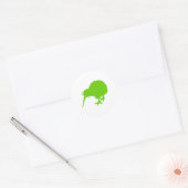 Kiwi Green Bird Ronde Sticker (Envelop)