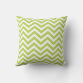 Kiwi Green Fuschia Zigzag Pattern Monogram Kussen (Achterkant)
