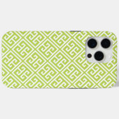 Kiwi Green Greek Key Pattern Case-Mate iPhone Case (Achterkant (horizontaal))