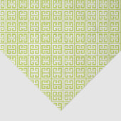 Kiwi Green Greek Key Pattern Tissuepapier (Detail)