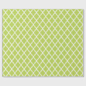 Kiwi Green Quatrefoil Tiles Pattern Cadeaupapier (Vlak)