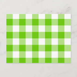 Kiwi Groen Gingham Briefkaart