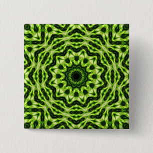 Kiwi Kaleidoscope Vierkante Button 5,1 Cm