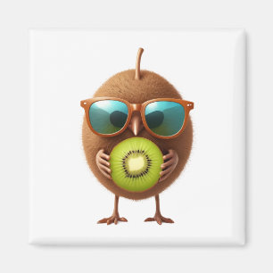 Kiwi Leuke Vrolijke Vakantie Tropische Drink Fruit Magneet