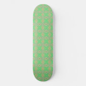 Kiwi Lime Green Alternative Diamond Pattern Skateboard (Voorkant)