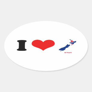 KIWI MAP OVALE STICKER