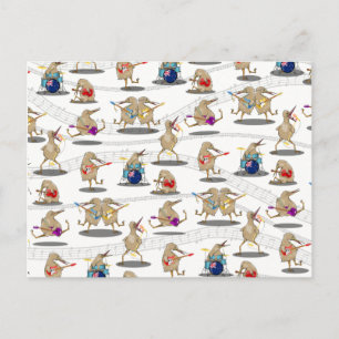 Kiwi Music Pattern Briefkaart