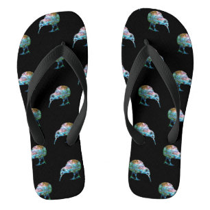 KIWI NEW ZEALAND KIWI PAUA JANDALS TEENSLIPPERS