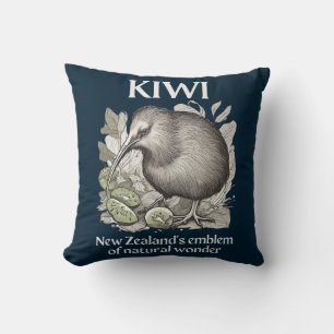 Kiwi: Nieuw-Zeelands embleem van natuurlijke wonde Kussen