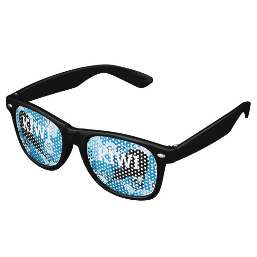 KIWI NZ Wave rétro Shades / Fun Party lunettes de  (Angulaire)