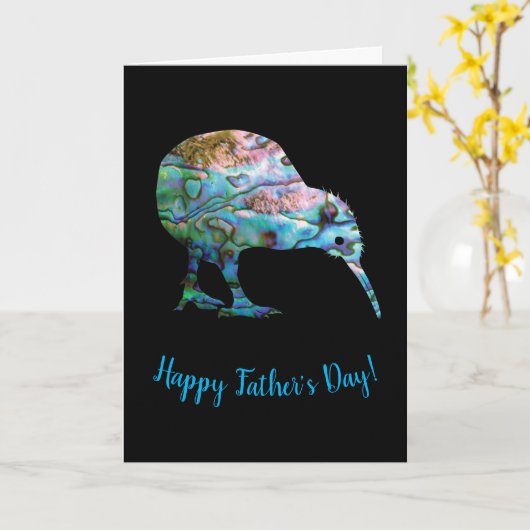 KIWI PAUA VADERDAG KAART (Gele Bloem)