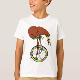 Kiwi Riding Unicycle T-shirt