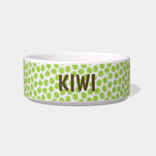 Kiwi Seeds Ceramic Pet Bowl Voerbakje