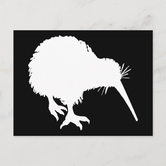 Kiwi Silhouette Briefkaart (Voorkant)