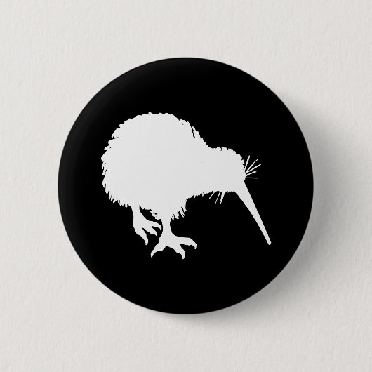 Kiwi Silhouette Ronde Button 5,7 Cm (Voorkant)