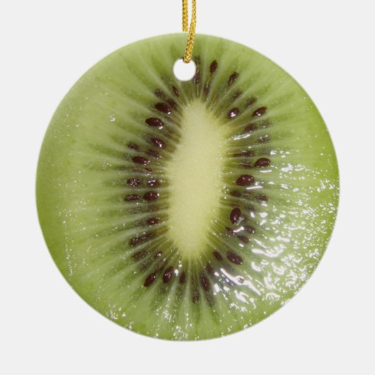 Kiwi Slice Keramisch Ornament (Voorkant)