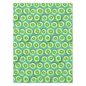 Kiwi snijdsels op turquoise tafelkleed (Voorkant)