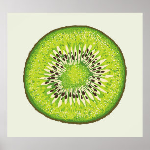  kiwi snijpatroon. poster