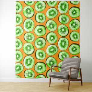 Kiwi snijwanden wandkleed