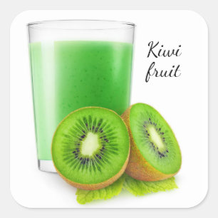 Kiwi Vierkante Sticker