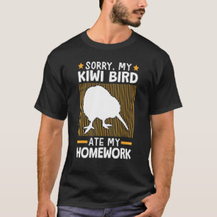 Kiwi vogel at mijn huiswerk Flightless Kiwi vogel T-shirt