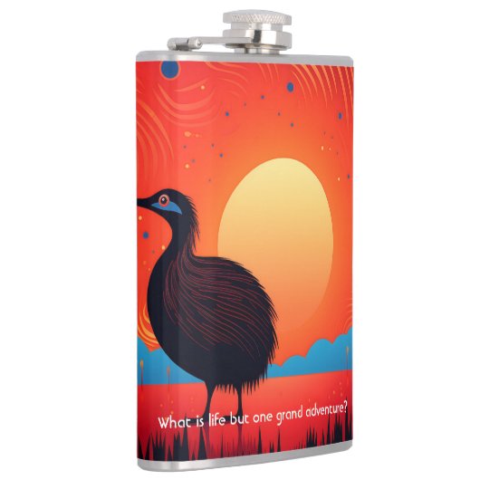 Kiwi Vogel bij Twilight Heupfles (Rechts)