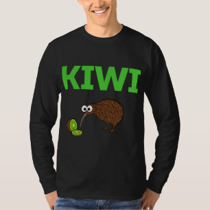 Kiwi Vogel en fruit Grappig Schattige Nieuw-Zeelan T-shirt