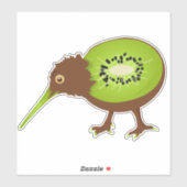 Kiwi Vogel Grappig Fruit Sticker (Vel)
