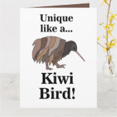Kiwi vogel kaart (Gele Bloem)