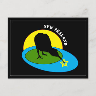 Kiwi Vogel, Nieuw-Zeelandse Kunst, reizen / vakant Briefkaart