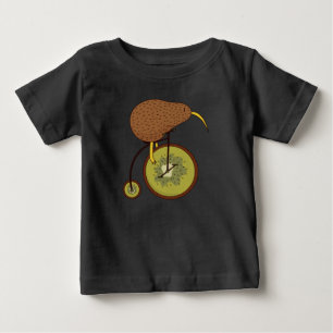 Kiwi vogel rijdt op fiets