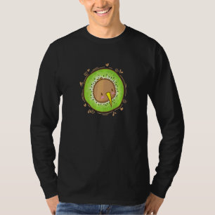 Kiwi vogelkop met kiwi fruit t-shirt