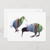 Kiwi-vogels Briefkaart (Voorkant / Achterkant)