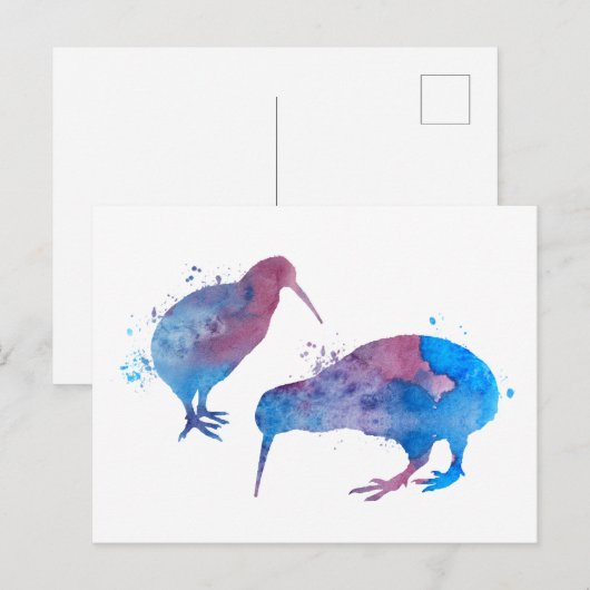 Kiwi-vogels Briefkaart (Voorkant / Achterkant)