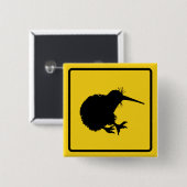 Kiwi Waarschuwing Button (Voorkant /achterkant)