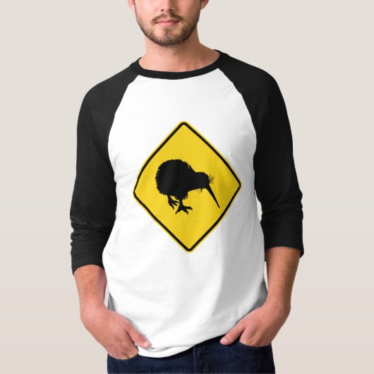 Kiwi waarschuwing T-shirt (Voorkant)
