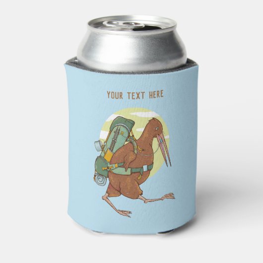 Kiwi wandelen tramping blikjeskoeler (Blikje Achterkant)