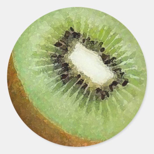 Kiwi Waterverf - sticker (Voorkant)