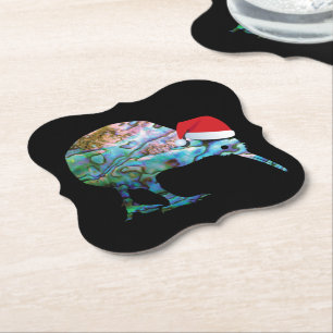 KIWI XMAS PAUA KARTONNEN ONDERZETTERS