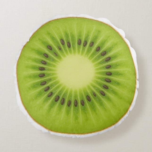 Kiwifruit Round Pillow Rond Kussen (Voorkant)