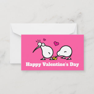 kiwiis Happy Valentine's Day Bedankt Notitiekaartje