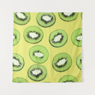 Kiwi's naadloos patroon, achtergrond met kiwi's wandkleed