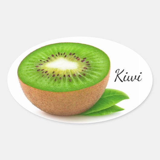 Kiwi's Ovale Sticker (Voorkant)