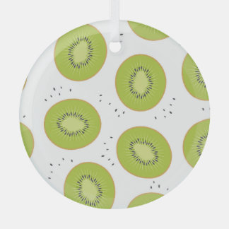 Kiwi's plakjes, naadloze illustratie. glas ornament