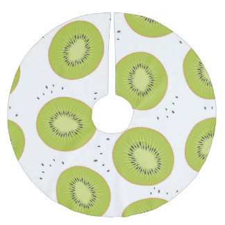 Kiwi's plakjes, naadloze illustratie. kerstboom rok