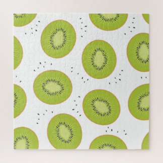 Kiwi's plakjes, naadloze illustratie. legpuzzel