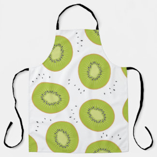Kiwi's plakjes, naadloze illustratie. schort